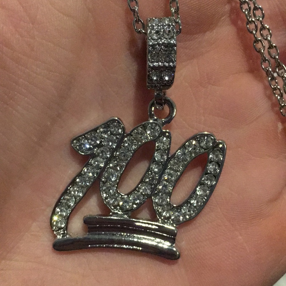 💯 100 Emoji Silver Chain 💯